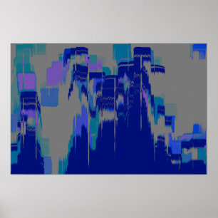 "Rain Hitting Window"  Geometric Art Poster