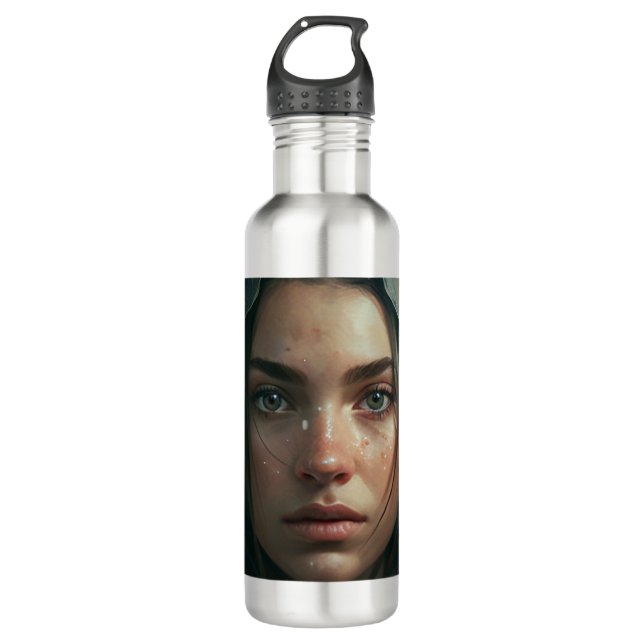 Rain hood girl 710 ml water bottle (Front)