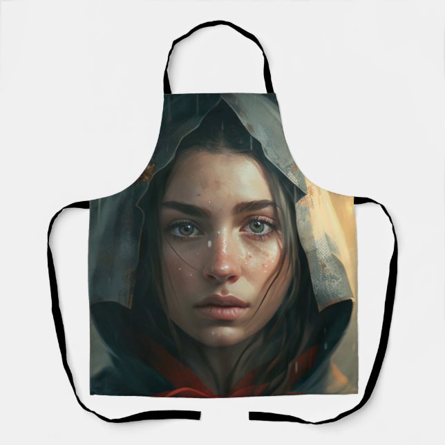 Rain hood girl apron (Front)