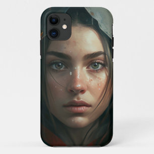 Rain hood girl iPhone 11 case