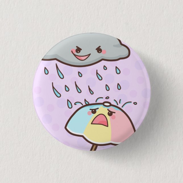 Rain Hurts Button (Front)