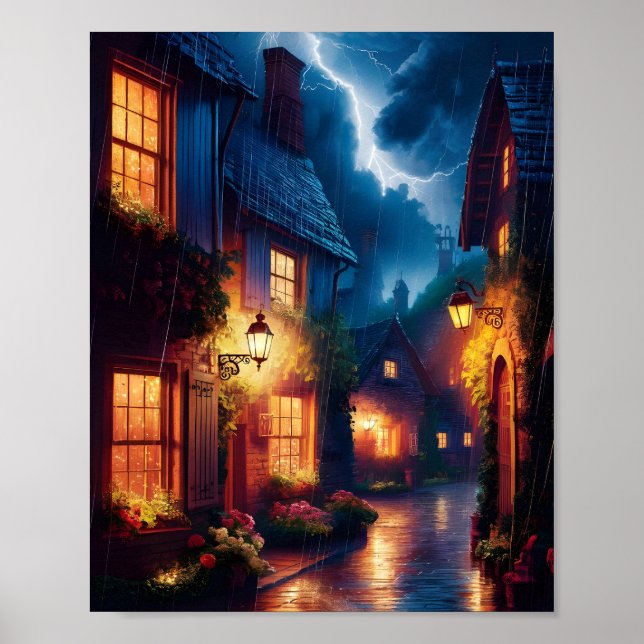 Rain-Kissed Nostalgia Poster (Front)