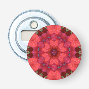 Rain Kissed Scarlet Kaleidoscope Bottle Opener