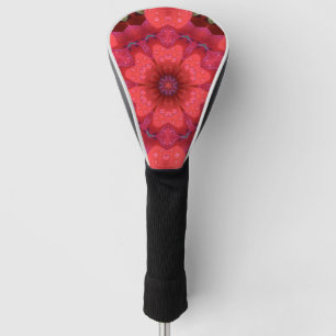 Rain Kissed Scarlet Kaleidoscope Golf Head Cover