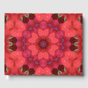 Rain Kissed Scarlet Kaleidoscope Guest Book