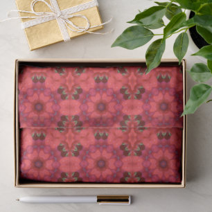 Rain Kissed Scarlet Kaleidoscope Tissue Paper