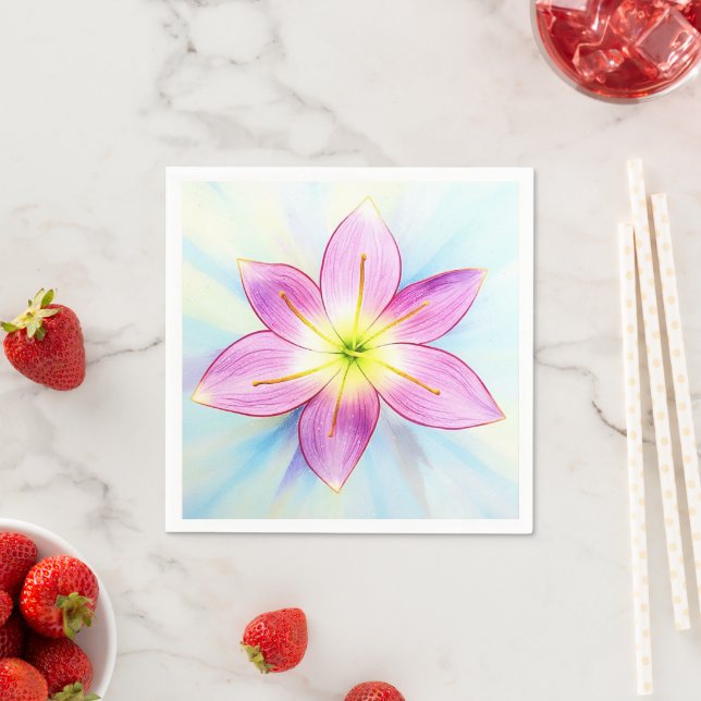 Rain Lily napkins (Insitu)