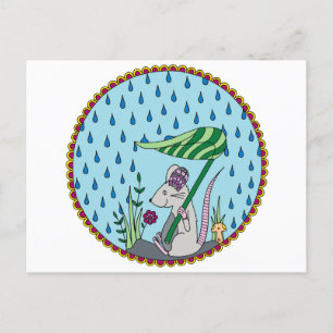 Rain Mouse Postcard