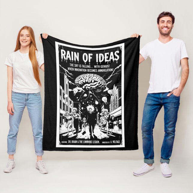 Rain of Ideas Fleece Blanket (In Situ)