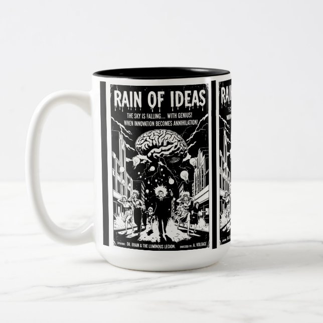 Rain of Ideas Two-Tone Coffee Mug (Left)