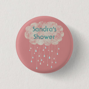 Rain of Love Shower Guest Custom Button Pink