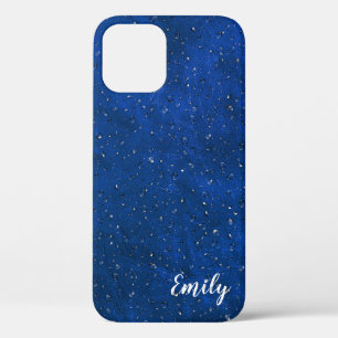 Rain on Blue Leather  iPhone 12 Case