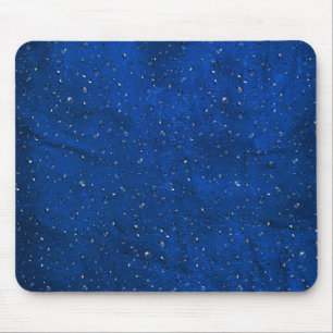 Rain on Blue Leather Mouse Pad