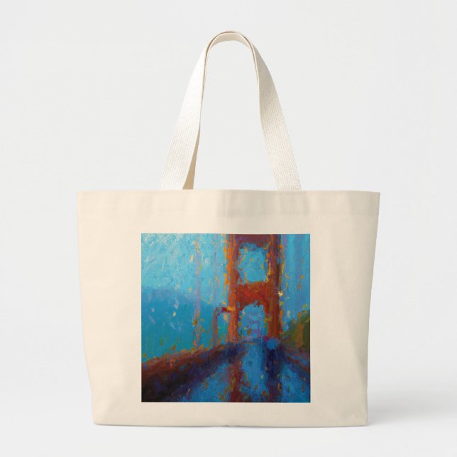 Rain on Golden Gate Tote Bag (Front)