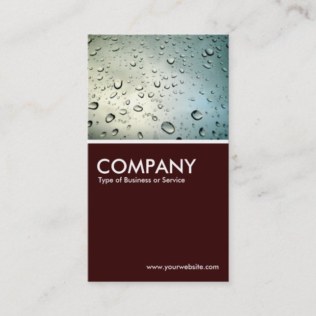 Rain on my Window - Dark Brown Business Card (Front)