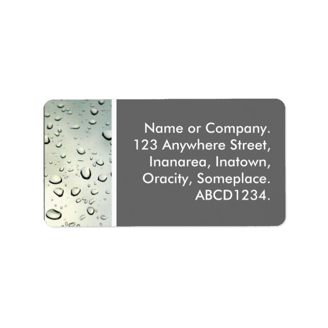 Rain on my Window Label (Front)