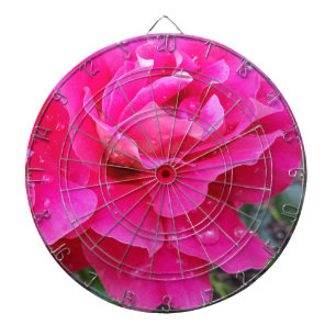 Rain on petals dartboard
