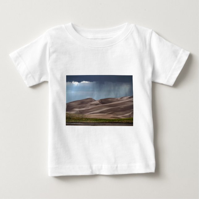 Rain on the Great Sand Dunes Baby T-Shirt (Front)