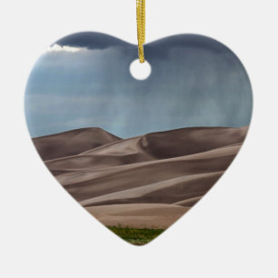Rain on the Great Sand Dunes Ceramic Ornament