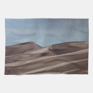 Rain on the Great Sand Dunes Tea Towel