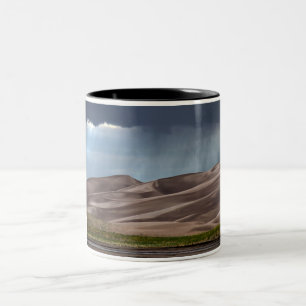 Rain on the Great Sand Dunes Two-Tone Coffee Mug