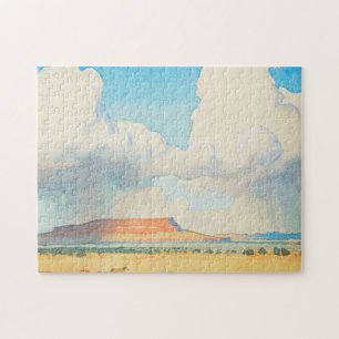 Rain on the Mesa, 1945 by Maynard Dixon Jigsaw Puzzle