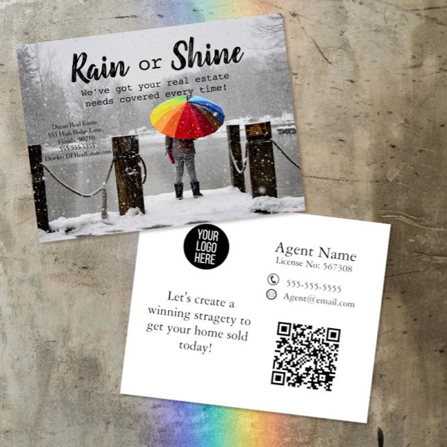 Rain or Shine Real estate marketing referral  Postcard (Creator Uploaded)
