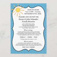 Rain or Shine Reunion, Event or Party Invitation