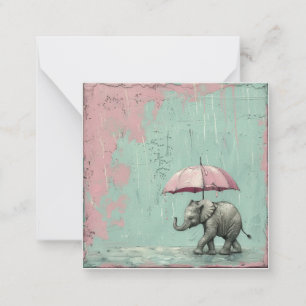 Rain or Shine, Send Smiles: Elephant Umbrellas Card