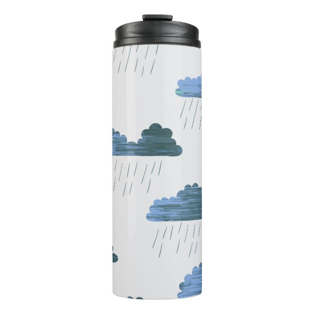 Rain Pattern: Dark Clouds Vintage Thermal Tumbler (Front)