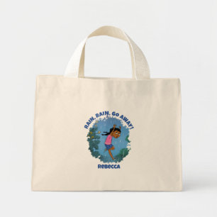 RAIN RAIN GO AWAY Black Girls Afro Mini Tote Bag