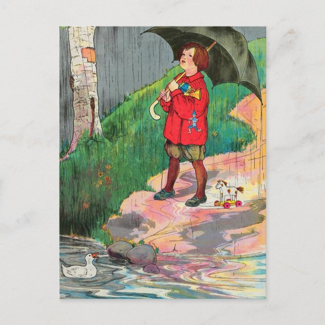 Rain, rain, go away, Come again another day Postcard (Front)