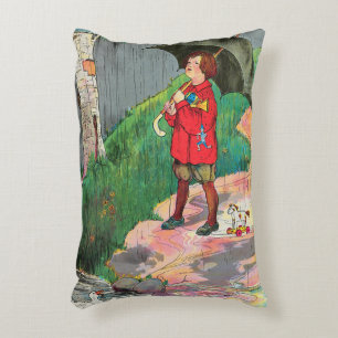 Rain, Rain, Go Away - Mother Goose Nursery Rhyme Decorative Cushion