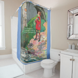 Rain, Rain, Go Away - Mother Goose Nursery Rhyme Shower Curtain