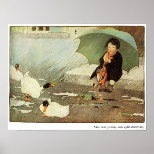 Rain, Rain Go Away Nursery Rhyme Print