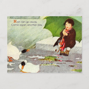 Rain Rain Go Away Postcard