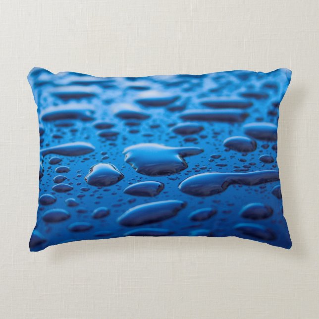 Rain rainbeads water raindrops decorative cushion (Front)