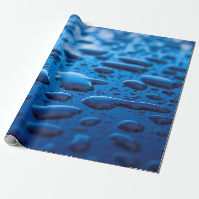 Rain rainbeads water raindrops wrapping paper (Unrolled)