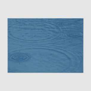 Rain Ripples (Blue Water Waves) Tissue Paper