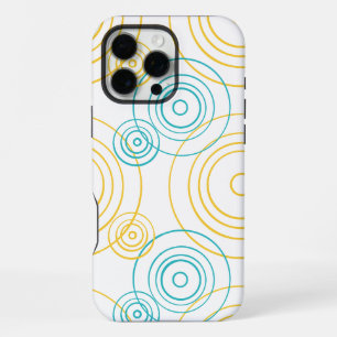 Rain Ripples pattern in Turquoise and Yellow iPhone 16 Pro Max Case