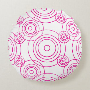Rain Ripples pattern Round Cushion