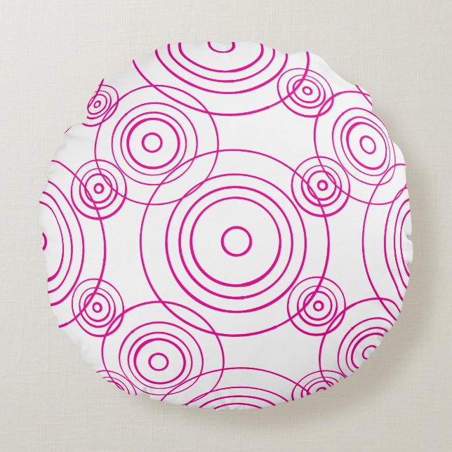 Rain Ripples pattern Round Cushion (Front)