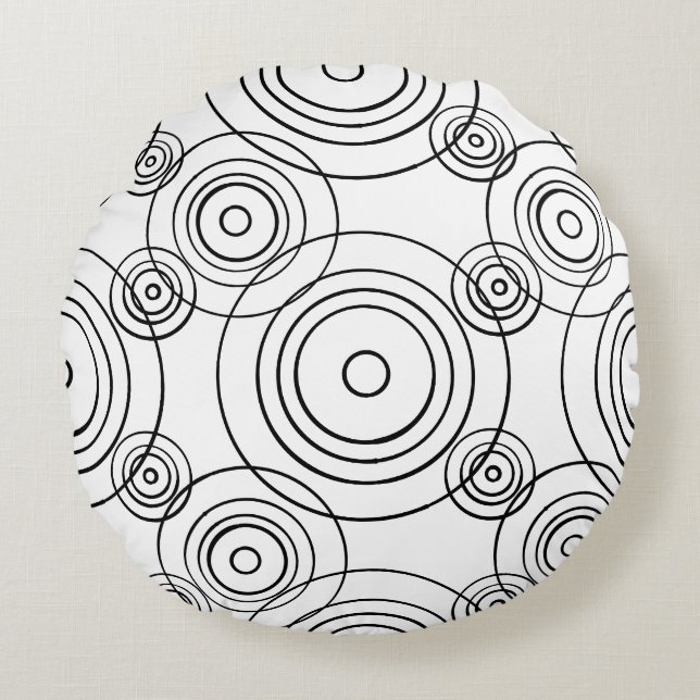 Rain Ripples Round Cushion (Front)