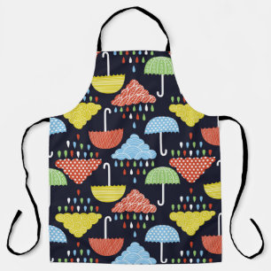 Rain seamless pattern apron