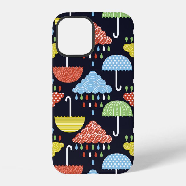 Rain seamless pattern iPhone case (Back)