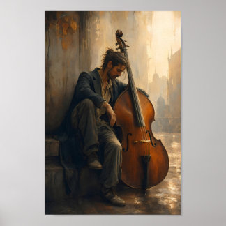 Rain-Soaked Jazz Reverie Wall Art Poster
