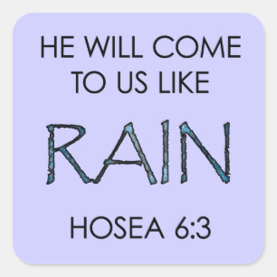 Rain Square Sticker