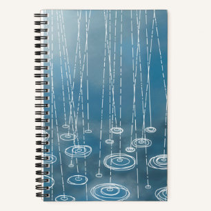 Rain Storm Blue Notebook