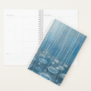 Rain Storm Blue Planner