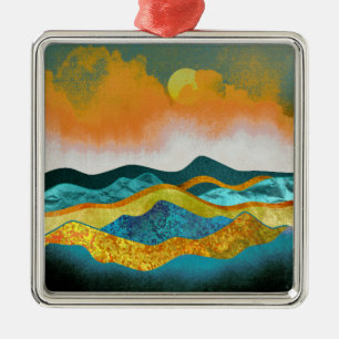 Rain Storm Metal Ornament